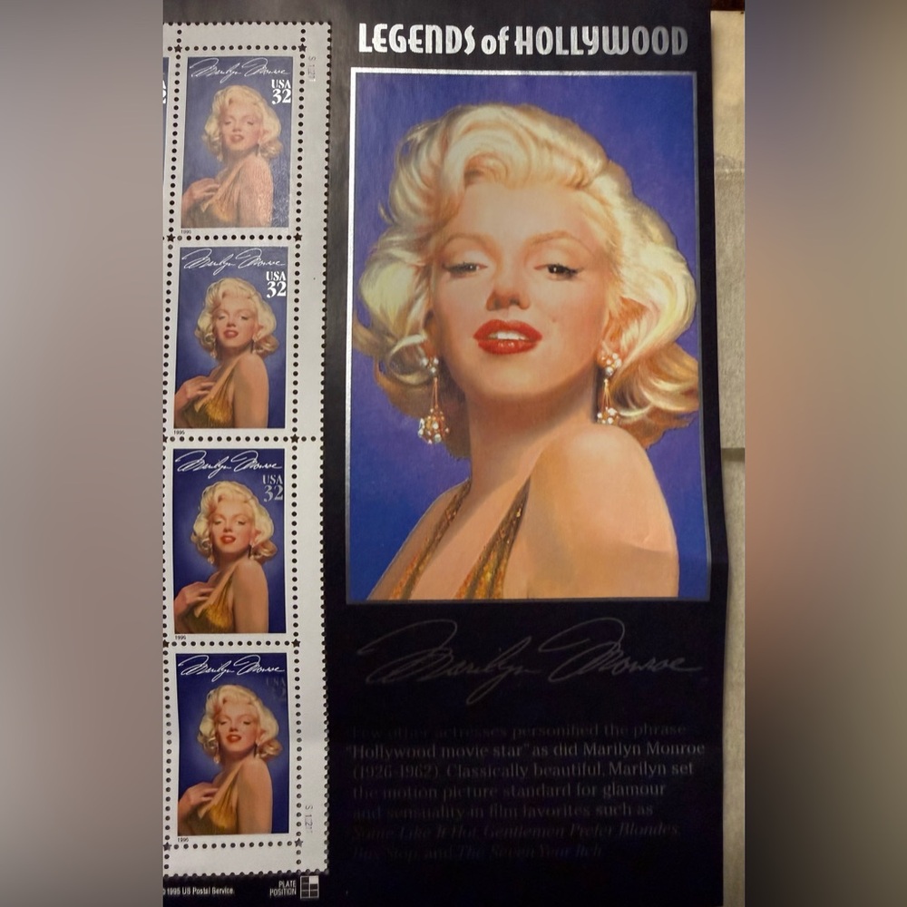 Legends of Hollywood Stamp Sheet - Picture 3 of 3
